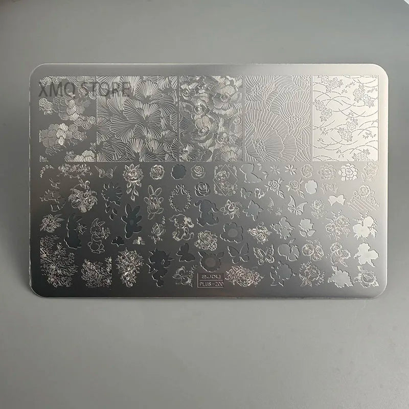 Nail Art Stamping Plates Flower Leaves Imageplates Set for Creative Nail Designs