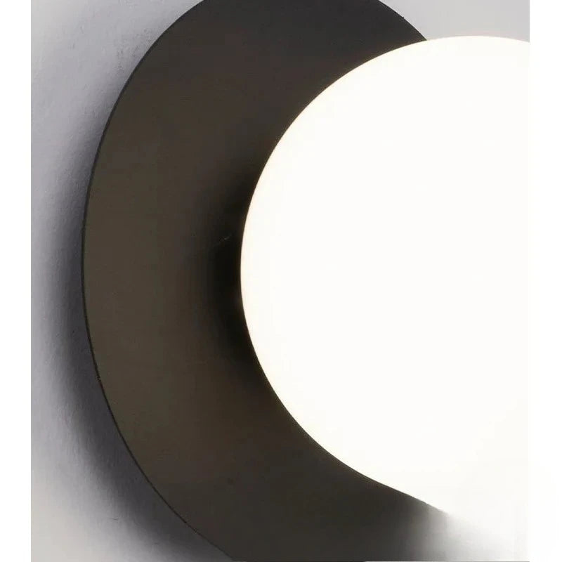 Indoor Bedside Wall Lamp with LED Wall Sconce for Bedroom and Living Room, Gold & Black Finish