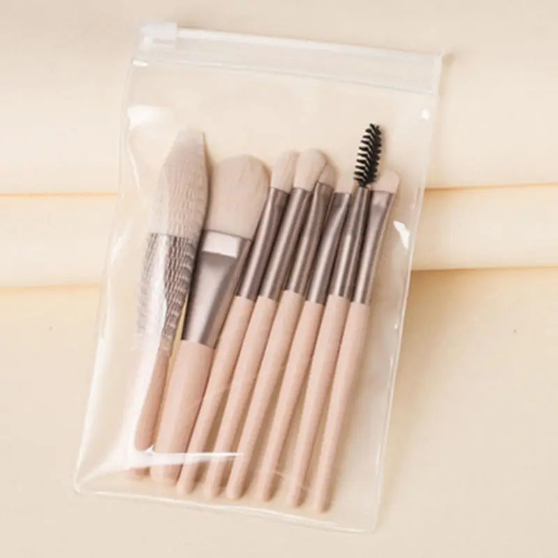 8PCS Makeup Brush Set - Eye Shadow Foundation Blush Powder Blending Tools