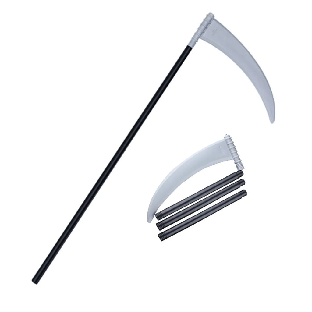 Halloween Grim Sickle Prop Scythe for Costume Dress Up and Stage Play
