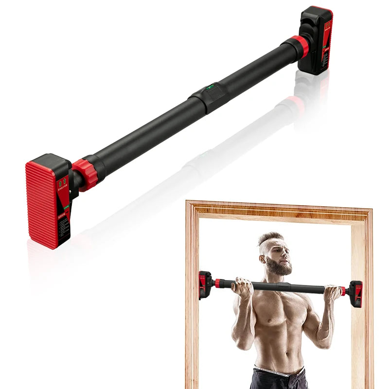 Adjustable Pull-Up Bar with Level Gauge 69-92cm Heavy Duty Doorway Fitness Equipment
