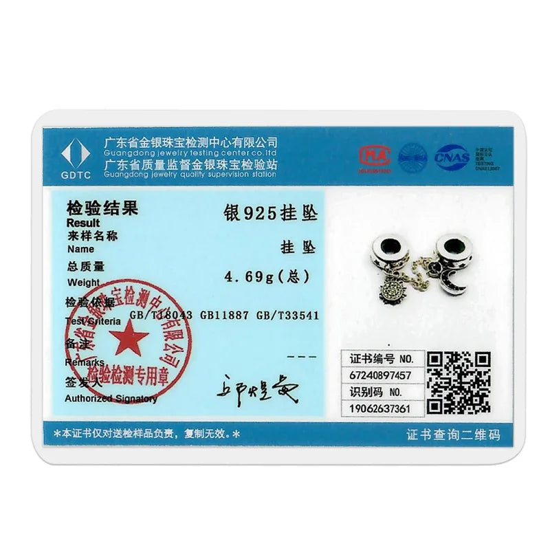 925 Sterling Silver Safety Charms Snowflakes Stars Moon Heart Bow for DIY Jewelry & Gift