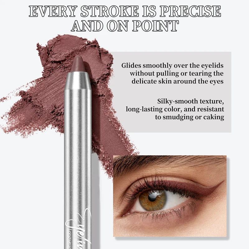 6-Color Matte Eyeliner Pencil Makeup Set - Water-Resistant & Long-Lasting