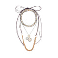 Bohemian Multi-Layered Necklace with Coin Pendant - Vintage Jewelry for Women