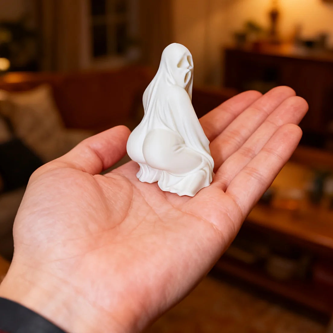 Funny Ghost Figurine - 3D Printed Indoor & Outdoor Decor, Gift, Party Filler