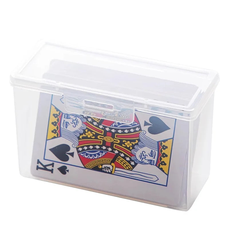 Transparent Plastic Playing Card Storage Box - Compact, Durable, Stackable