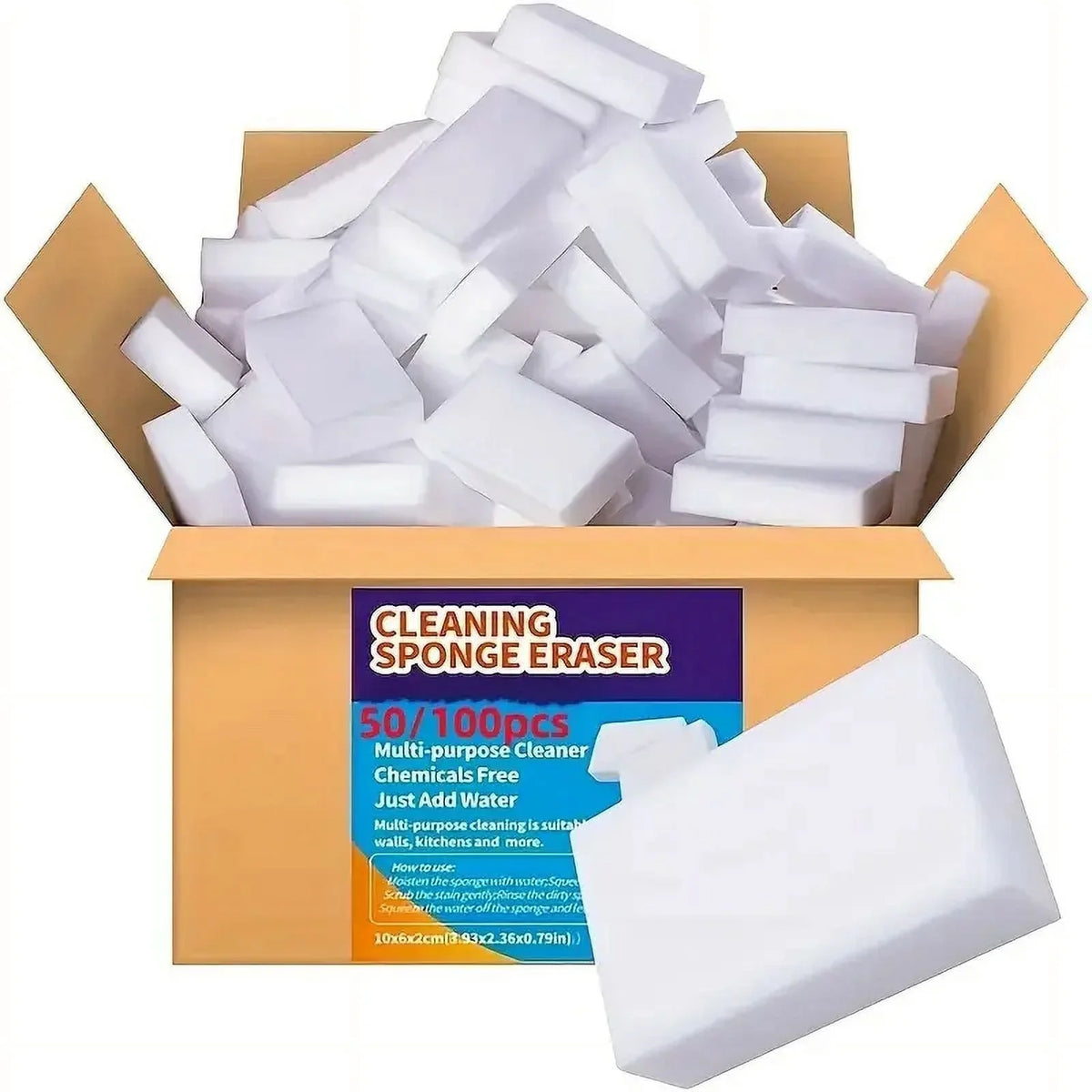 Melamine Cleaning Sponges 100/50 Pcs Multi-Purpose Household Scrubbers