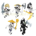 Colorful Skeleton Knight Building Blocks Set – Halloween Skull Mini Toy Gift for Creative Kids