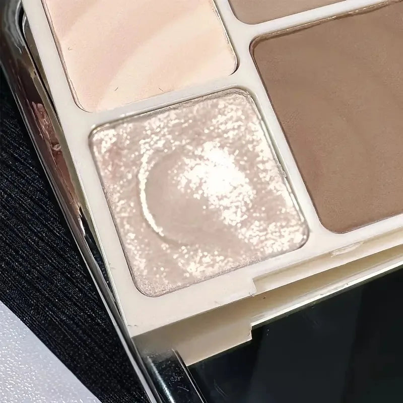 All-in-One Highlighting & Contouring Makeup Palette with Mirror - Multiple Colors