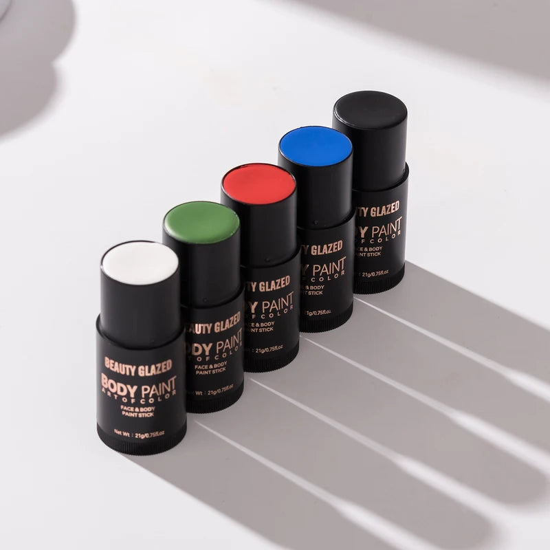 Face & Body Paint Kit - Non-Toxic, Safe for Sensitive Skin, 5 Colors for Party Cosplay