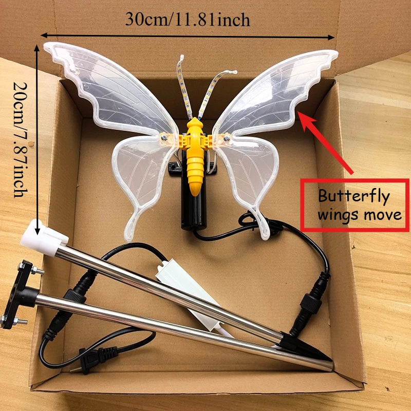 Outdoor Butterfly LED String Lights for Holiday & Festive Decor - Dynamic & Static