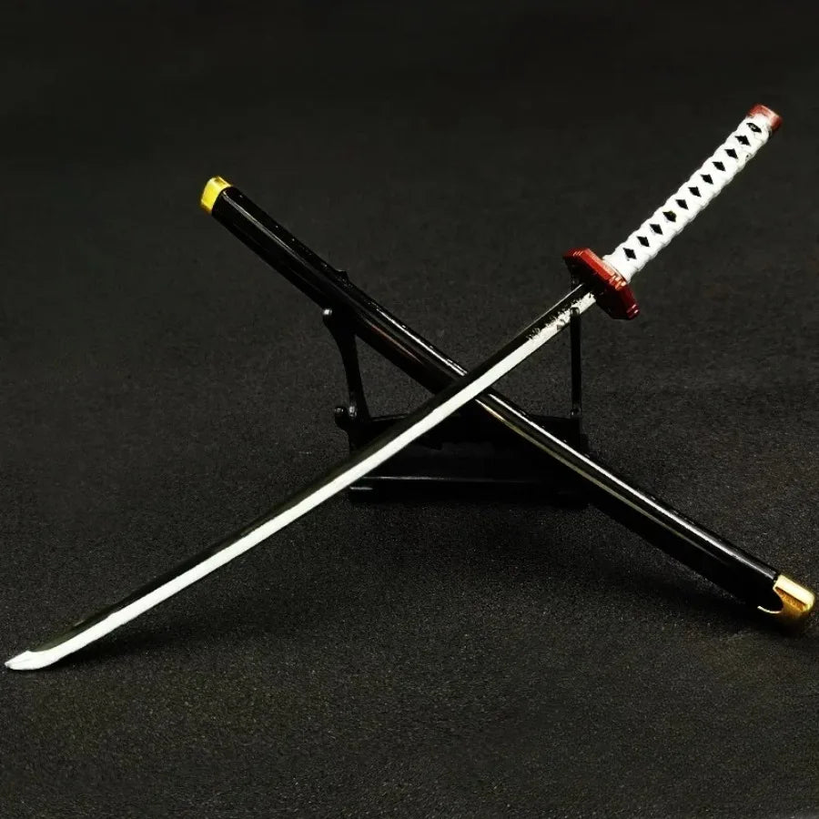 10-Inch Metal Samurai Sword Figure - Collectible Japanese Katana Decor