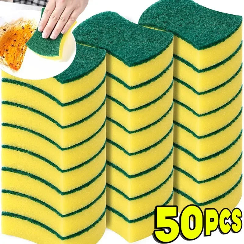 Kitchen Dishwashing Sponge Set - Soft Absorbent Scouring Pad for Household Cleaning