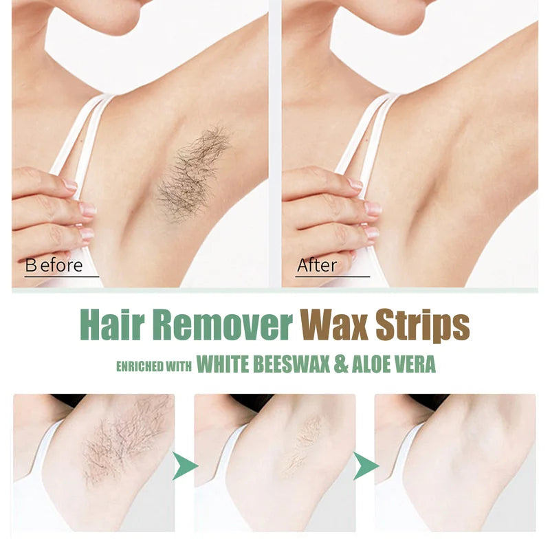 Professional Hair Removal Wax Strips for Body & Face - Quick & Gentle Depilation