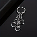 Simple Cross Feather Tassel Earrings for Women Men - Stainless Steel Jewelry