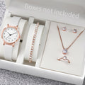 Fashion Women's Quartz Watch with Leather Strap and Diamond Accents - Multiple Colors