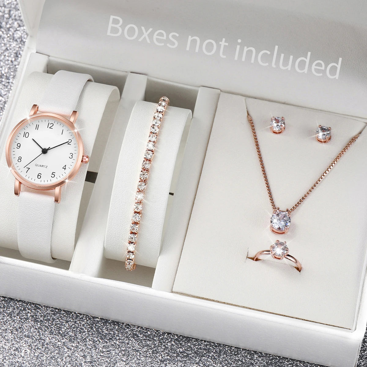 Fashion Women's Quartz Watch with Leather Strap and Diamond Accents - Multiple Colors