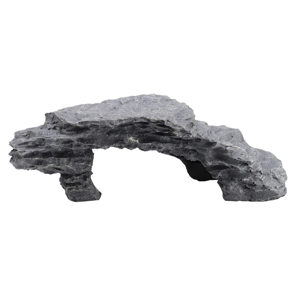 Reptile Aquarium Hiding Cave with Climbing Platform for Tortoise Reptile Habitat Decor