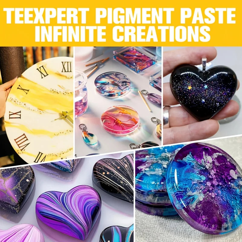 Pigment Paste for Epoxy Resin - 6 Colors Opaque Liquid Dye for Art & DIY Projects