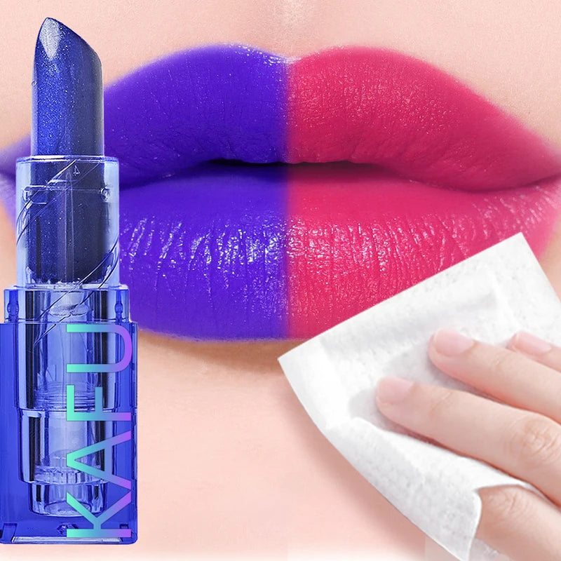 Color Changing Lipstick with Shimmer & Moisturizing Formula - Waterproof Gloss for Women