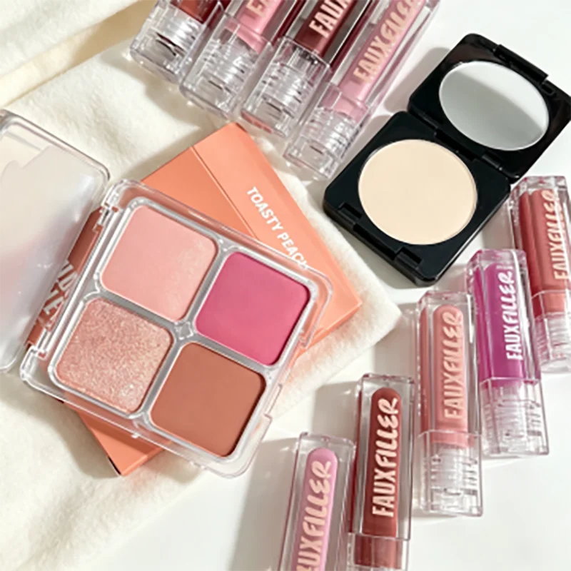 Multi-Color Powder Blusher Matte Natural Shiny Waterproof Contour Makeup