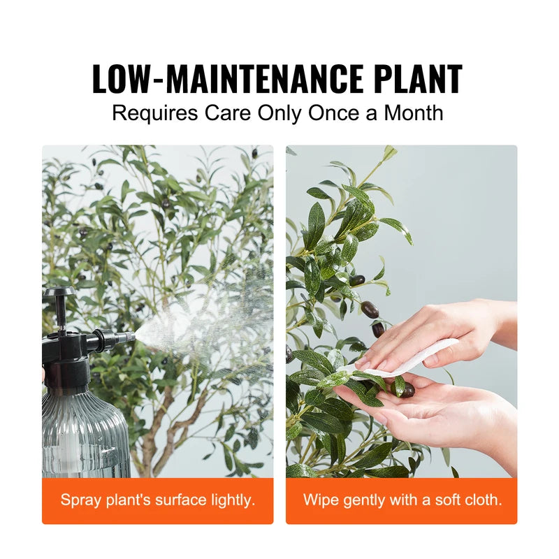 Artificial Olive Tree 4-6FT Tall Faux Plant with Anti-Tip Design for Home & Garden