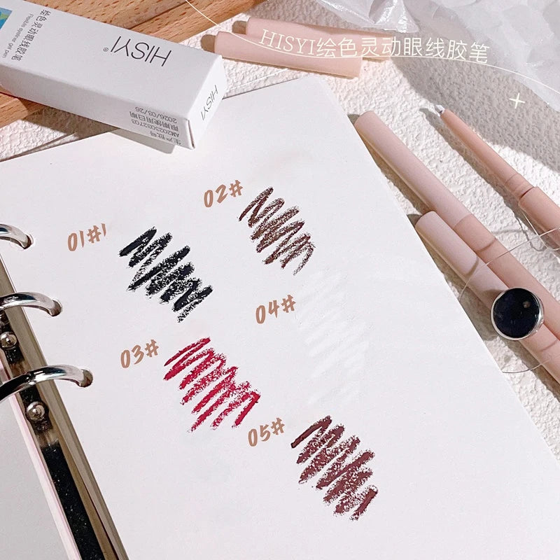 Waterproof Gel Eyeliner Pencil for Precise Eye Makeup - Smudge-Proof & Gentle Application