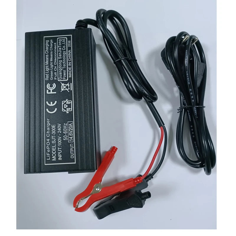 12V 10A/20A Smart Lithium Battery Charger for Lifepo4 4S Pack - Fast Charging