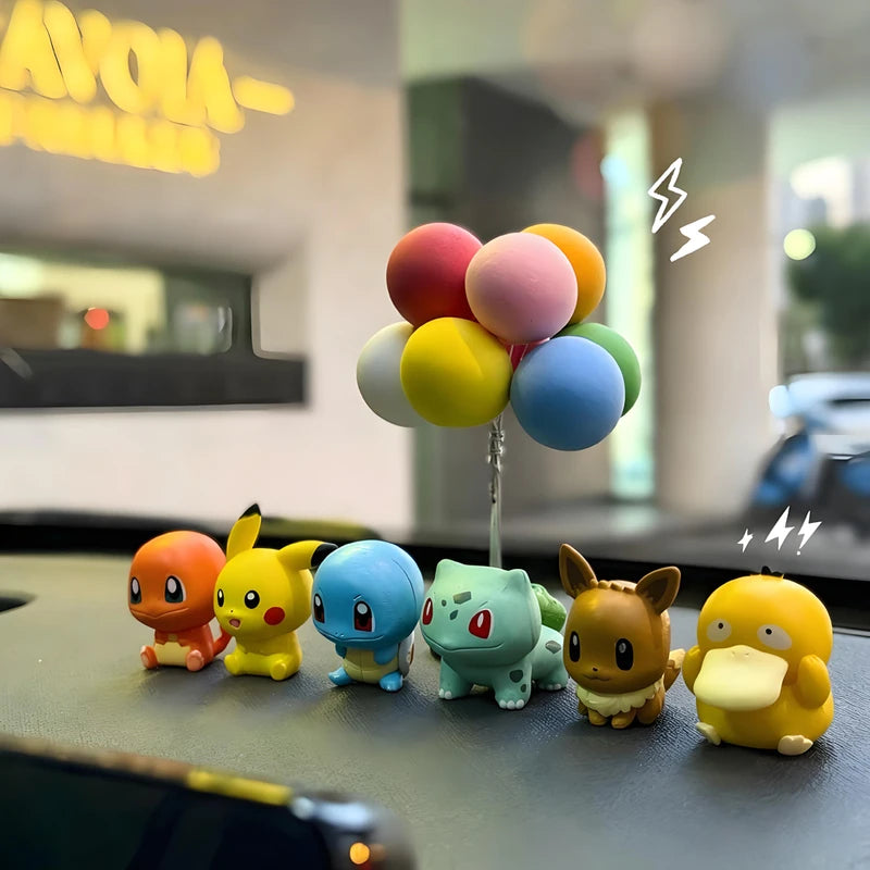 Mini Anime Pokemon Figures Set - Pikachu Bulbasaur Charmander Munchlax Toys
