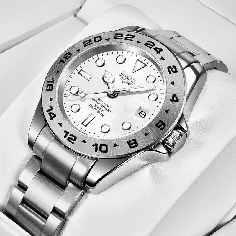 Men's Luxury Sport Watch Waterproof Full Steel Quartz Military Watch