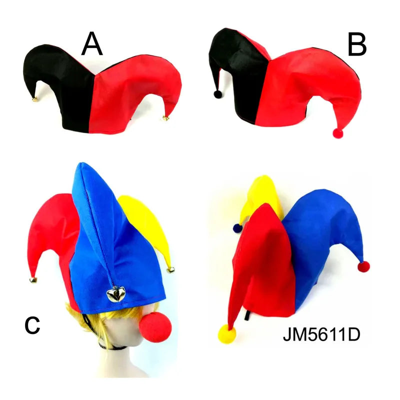 Halloween Clown Hat Costume Props for Dress Up - Multiple Colors