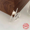Silver Pearl Ring for Women - Vintage Handmade Jewelry Gift for Parties & Birthdays