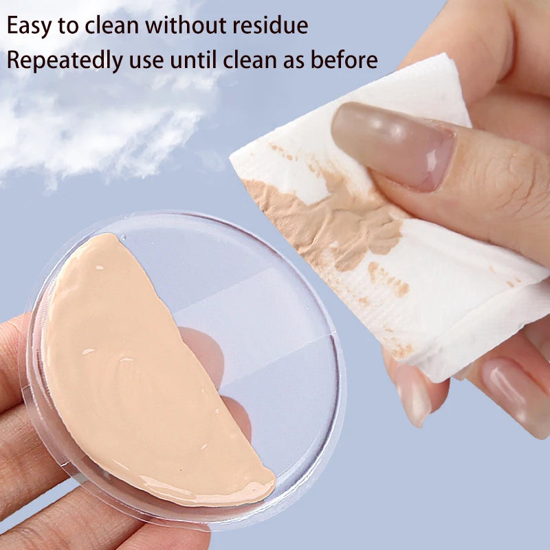 Silicone Gel Powder Puff Sponge for Foundation BB Cream Makeup Tools, Reusable, Non-Absorbent