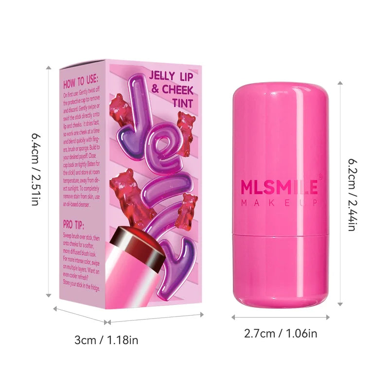 Water Jelly Tint Stick Lip & Cheek Stain Lip Gloss with Cooling Water Effect