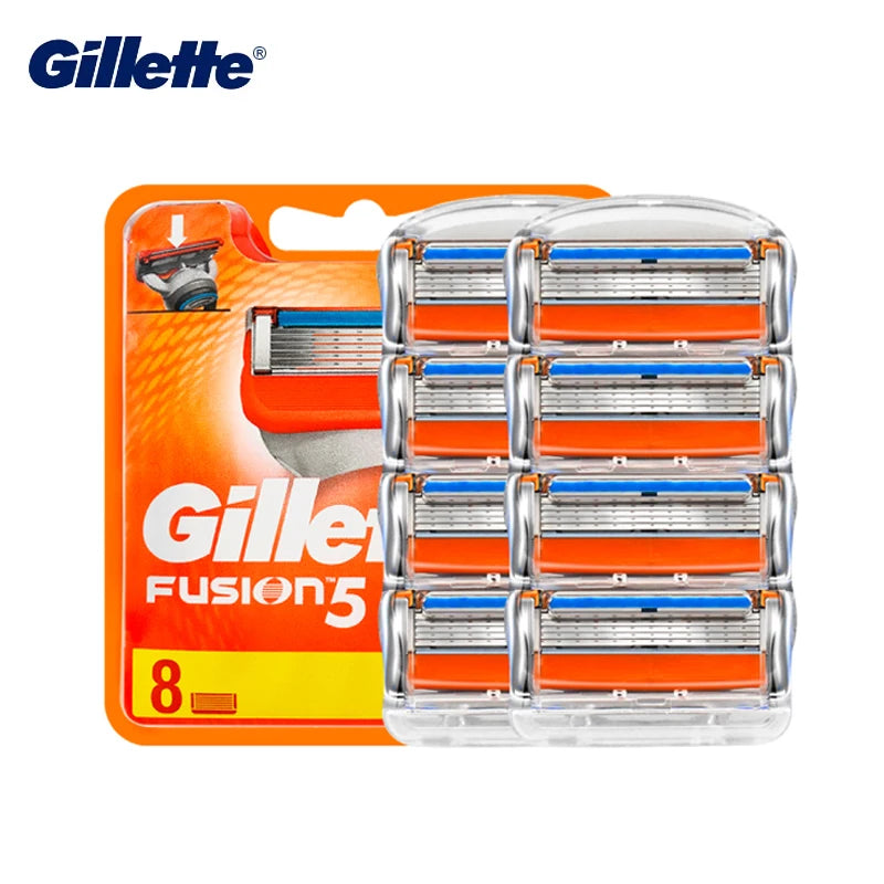 Gillette Fusion 5 Razor Blade Refills – Safety Manual Shaving Head Replacement for Men