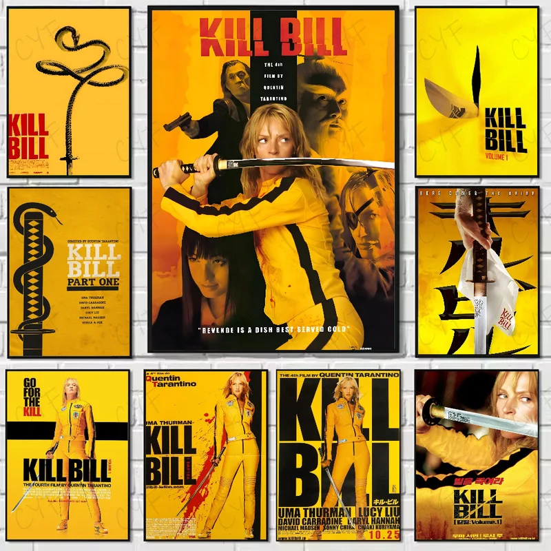 Movie Kill Bill Wall Art Poster for Home Office Bedroom Living Room Decor