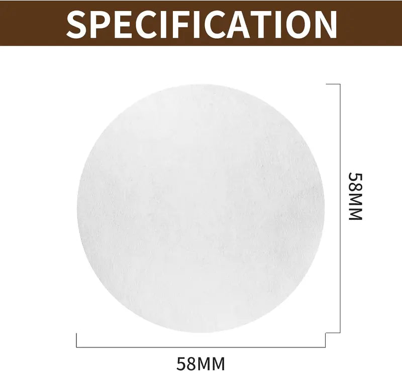 500 Pcs Unbleached 58mm Coffee Filter Puck Screen for Espresso Machines