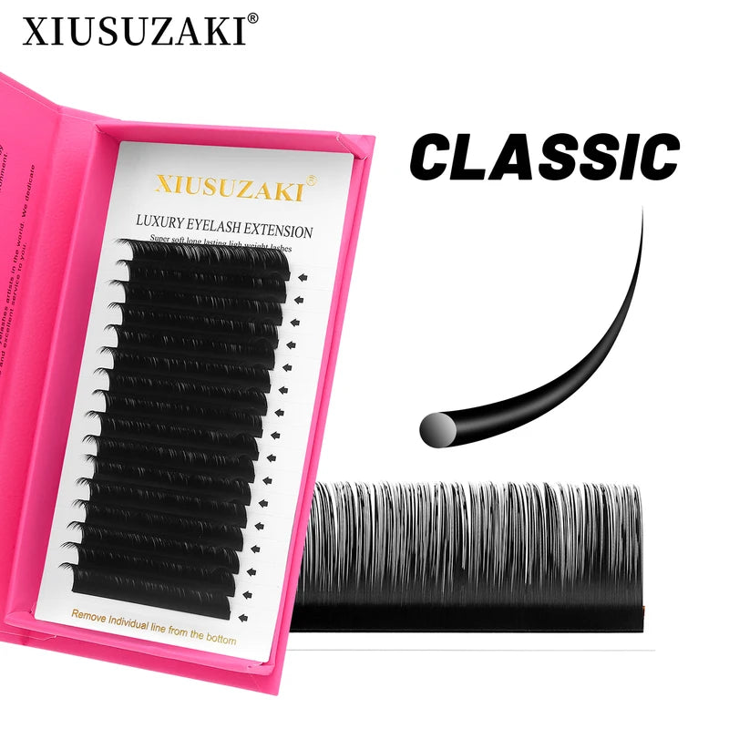 Individual Eyelash Extensions Set - Soft Matte Black Classic & Volume Lashes
