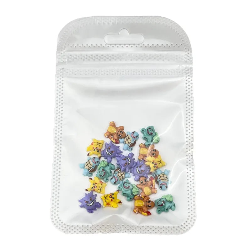 Mini Resin Pokemon Nail Charms Set for Nail Art & Craft Decorations