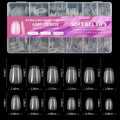 600PCS Full Cover Soft Gel Nail Tips Set - Extra Short Almond & Square Styles