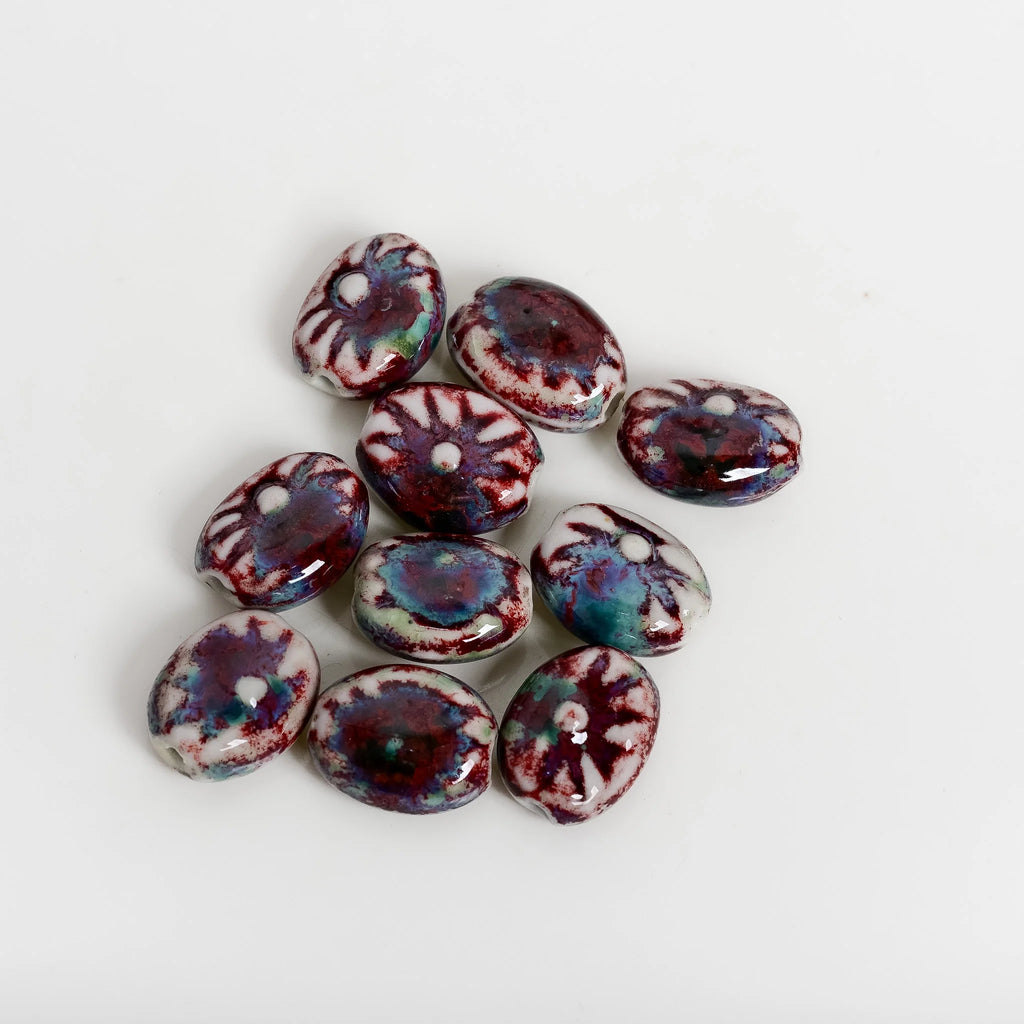 High-Quality Ceramic Beads Pendant for Jewelry Making - 10pcs Special Shape