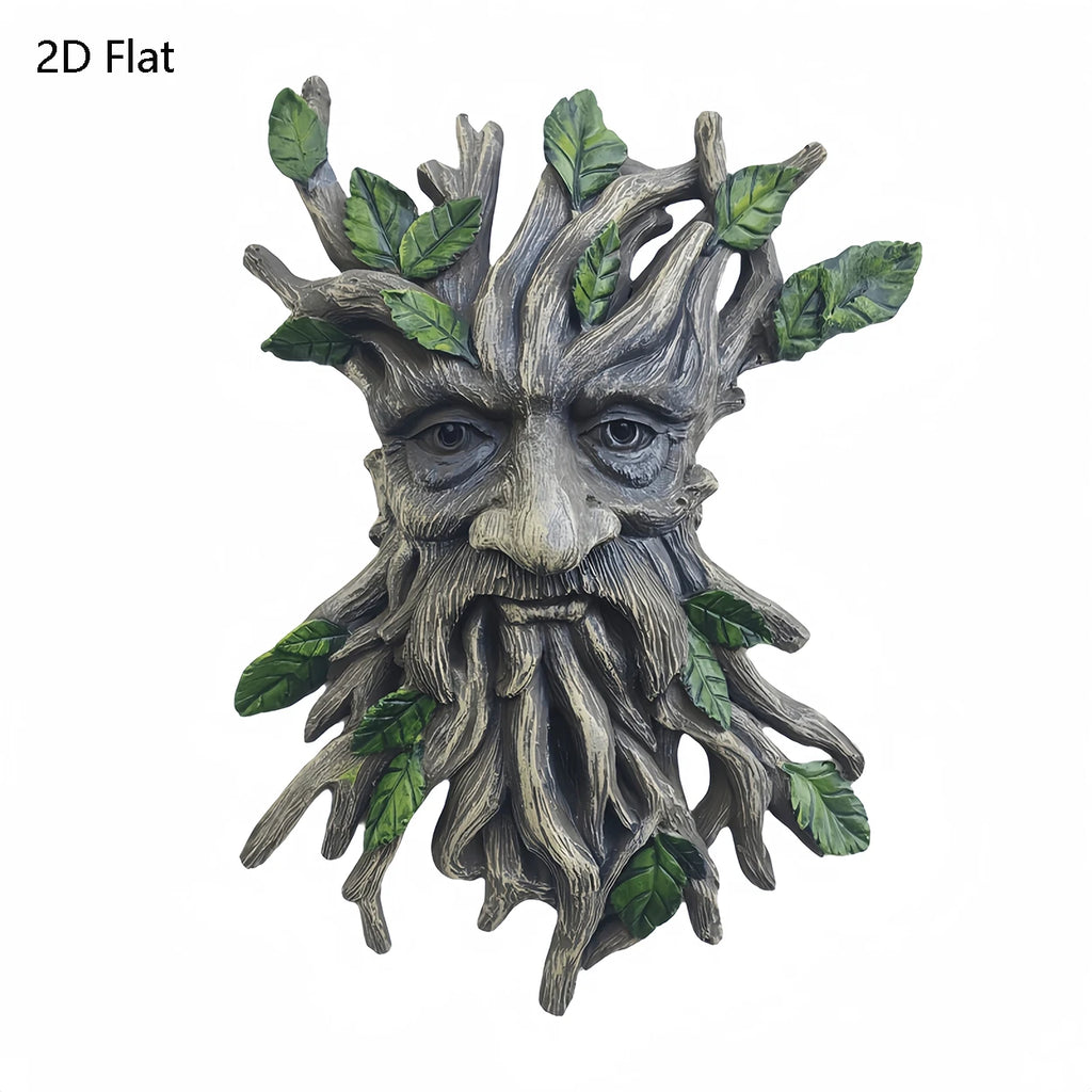 Wooden Tree Spirit Decor Pendant for Halloween and Christmas Garden Yard
