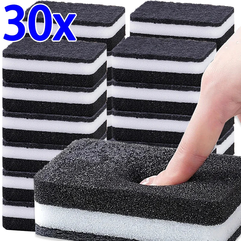 Double-Sided Dishwashing Sponge Set - Stain Removal Scouring Cloths, Kitchen Cleaning