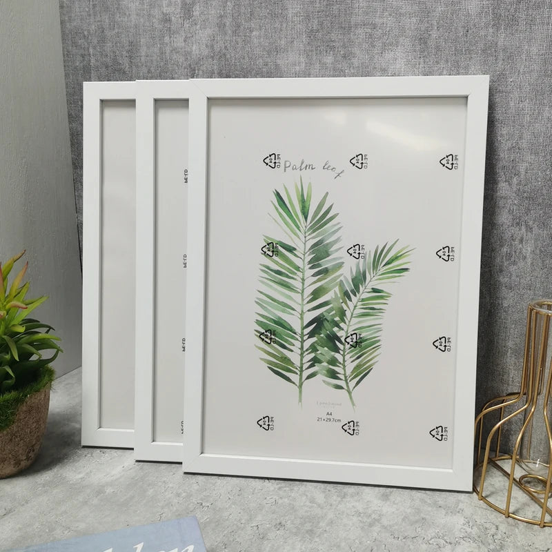 Set of 3 Wooden Photo Frames for Wall or Table Display 10x15, 15x20, 20x25