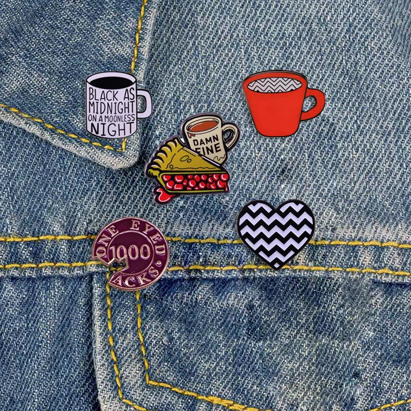 Twin Peaks Enamel Pin Horror TV Drama Brooch - Metal Badge for Jackets & Backpacks