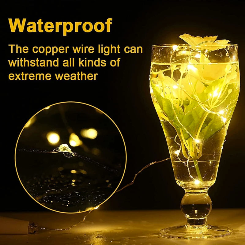 Rechargeable LED Cork Bottle String Lights for Home Party Wedding Christmas