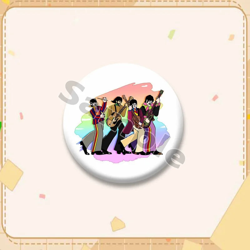 Music-Themed Coin Brooch Pins for Clothing & Accessories - Pack of Multiple Sizes