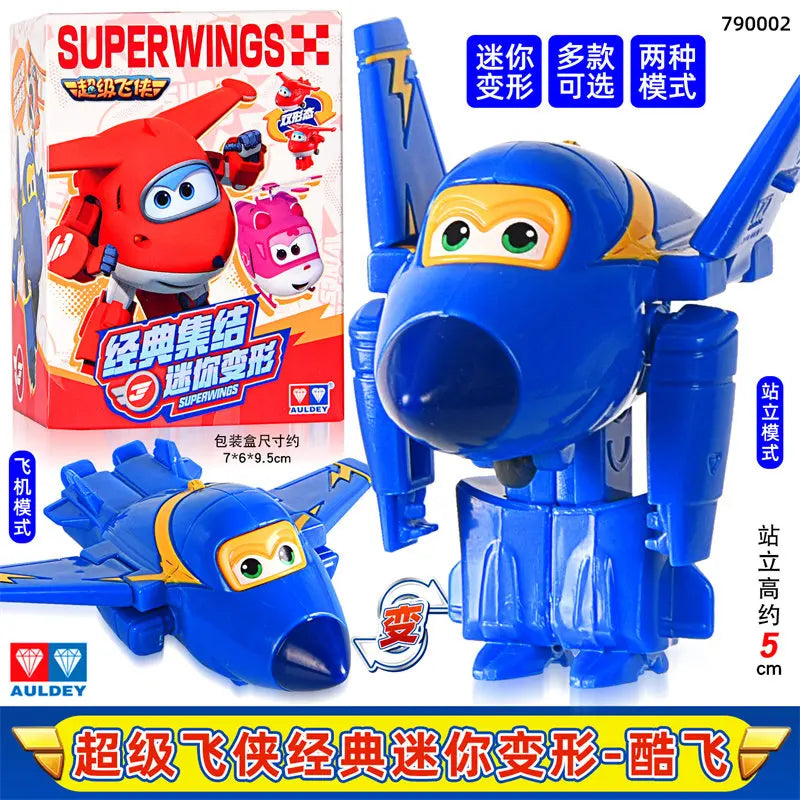 Mini Transforming Action Figures Set - Super Wings Jett Dizzy Donnie Toys