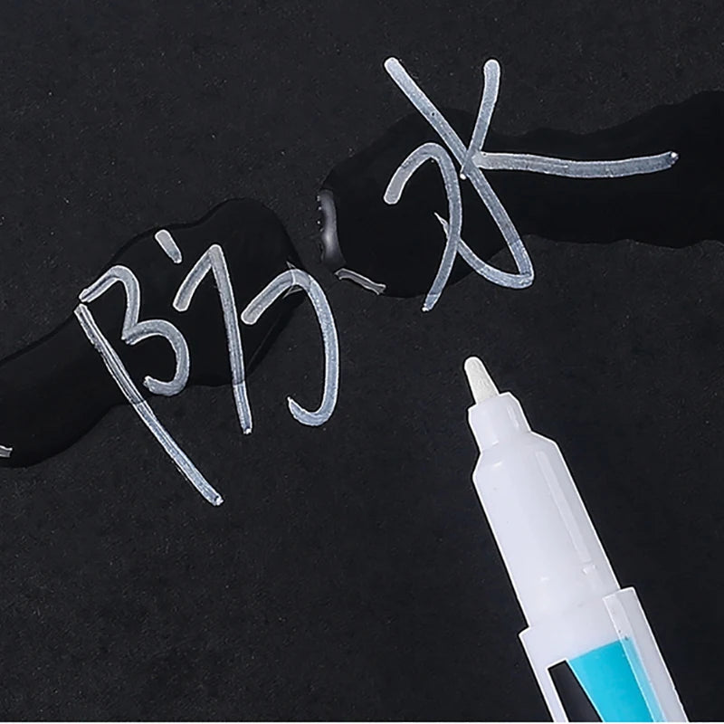 Waterproof Paint Markers - Industrial White Pens with Instant Flow, 0.7/1/2.5mm