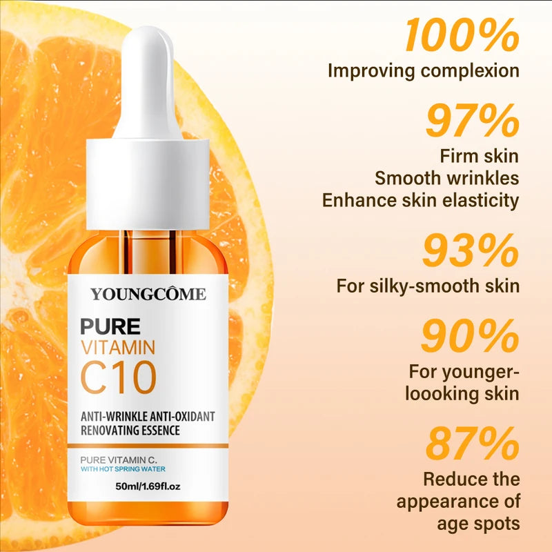 Vitamin C Facial Serum with Hyaluronic Acid for Brightening and Anti-Aging - 50ml & 30ml Options